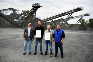  Derik Demond, Head of Traffic Construction Laboratory at FEhS – Institut für Baustoff-Forschung e.V.; Ricci Hoffmann, Head of Service Center Slag Processing Brandenburg and Hennigsdorf at thyssenkrupp MillServices &amp; Systems; Dr. Michael Dohlen, Head of Research &amp; Development / Quality Assurance at thyssenkrupp MillServices &amp; Systems; Thomas Fischer, Managing Director Quality Assurance Secondary Building Materials GmbH (QUBA) 