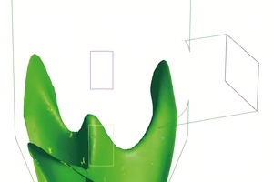  13 Iso-surface with NO molar concentration of 0.0005 