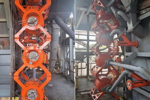  3 Martin X-Stand organizes air cannons and protects maintenance staff 