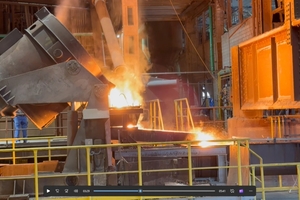  3 Water granulation of the smelter slag (test 1) 