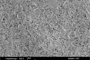  5	Crystal structure of set stucco not subjected to the influence of ­additive 