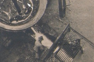  6	Formation of top crust in the slag ladle of a central granulating plant (Bochumer Verein, 1939) 