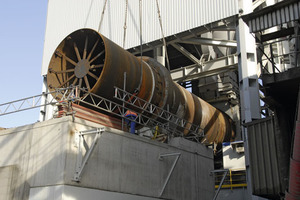  Start of positioning the kiln  