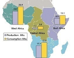  2	Cement production and consumption in Sub-Saharan Africa 2008 (OneStone) 